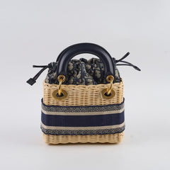 Christian Dior Mini Lady Wicker