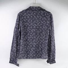 Louis Vuitton Straight Classic Monogram Silk Shirt Size 36
