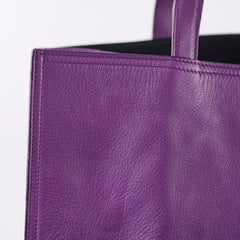 Saint Laurent Le 5 A 7 Bea Tote Purple Leather