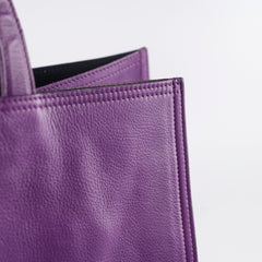 Saint Laurent Le 5 A 7 Bea Tote Purple Leather