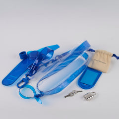 Louis Vuitton Virgil Abloh's 2019 Spring/Summer Clear Monogram Keepall 50 Bandoulier Blue