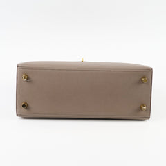 Hermes Kelly 25 Epsom Gris Etain - Stamp D