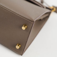 Hermes Kelly 25 Epsom Gris Etain - Stamp D