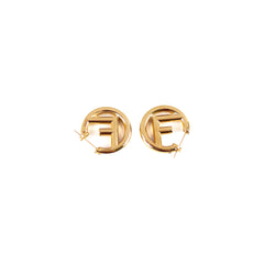 Fendi F Hoop Gold Earrings