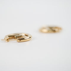 Fendi F Hoop Gold Earrings