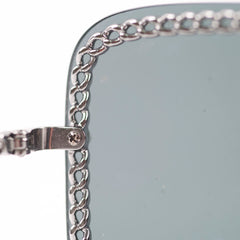 Chanel 4244 Black Square Sunglasses with Chain