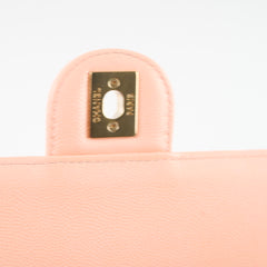Chanel Seasonal Flap Caviar Peach / Pink