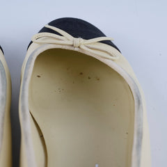 Chanel Cream White Ballet Flats Size 37C