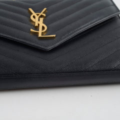 Saint Laurent Envelope Wallet On Chain Black GHW