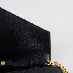 Saint Laurent Envelope Wallet On Chain Black GHW