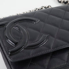 Chanel Ligne Cambon Black Calfskin Wallet on Chain