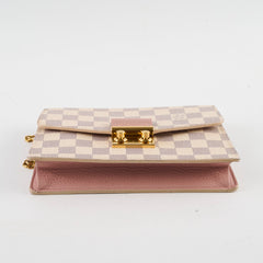 Louis Vuitton Damier Azur Croisette Wallet on Chain Cream