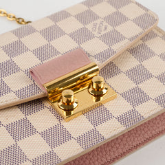 Louis Vuitton Damier Azur Croisette Wallet on Chain Cream
