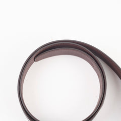 Hermes Mens Fil d'h Reversible Belt Black/Brown 110cm
