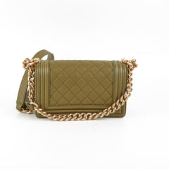 Chanel Cuba Small Boy Khaki Caviar - Series 23