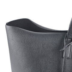Saint Laurent East West Black Leather Shopping Shoulder Tote