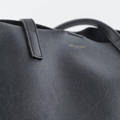 Saint Laurent East West Black Leather Shopping Shoulder Tote