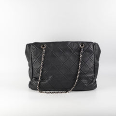 Chanel Quilted Chain Tote Tote Black