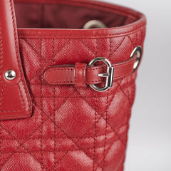 Christian Dior Panarea Cannage Red Tote