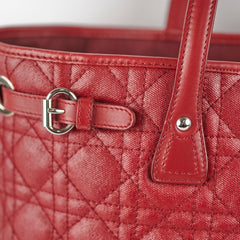 Christian Dior Panarea Cannage Red Tote
