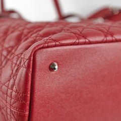 Christian Dior Panarea Cannage Red Tote