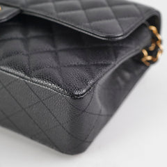 Chanel Caviar Medium/Large Double Classic Flap Black