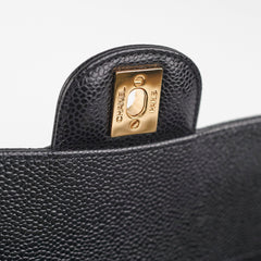 Chanel Caviar Medium/Large Double Classic Flap Black