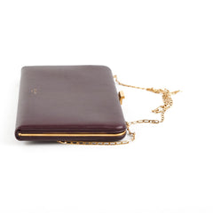Celine Burgundy Wallet On Chain