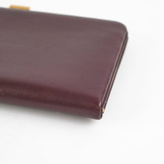 Celine Burgundy Wallet On Chain