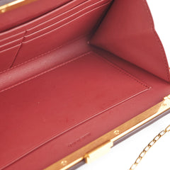 Celine Burgundy Wallet On Chain