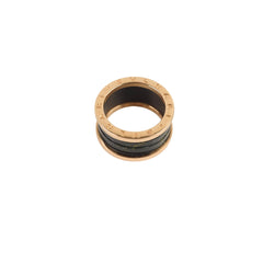 Bvlgari B.zero1 Four Band Ring Rose Gold Black