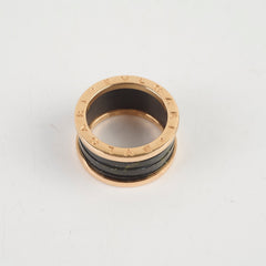 Bvlgari B.zero1 Four Band Ring Rose Gold Black