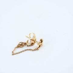 Louis Vuitton Small Stud   Petit Louis M00390 Chain Blossom Earrings