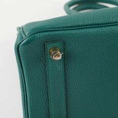 Hermes Birkin 25 Malachite C Stamp