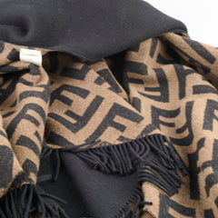 Fendi Wool Cashmere Poncho ONE SIZE