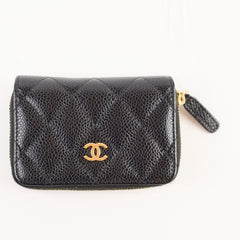 Chanel Classic Zipped Coin Purse Caviar Black