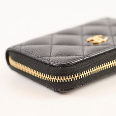 Chanel Classic Zipped Coin Purse Caviar Black