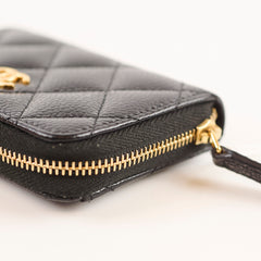 Chanel Classic Zipped Coin Purse Caviar Black