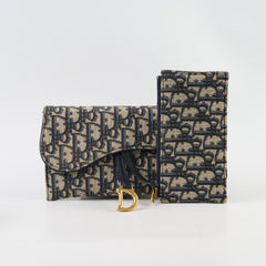 Christian Dior Small Oblique Saddle Chain Long Wallet On Chain
