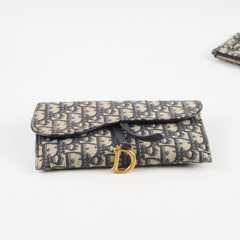 Christian Dior Small Oblique Saddle Chain Long Wallet On Chain