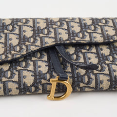 Christian Dior Small Oblique Saddle Chain Long Wallet On Chain