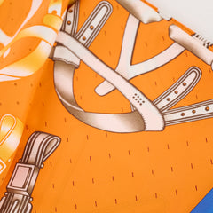 Hermes Silk Scarf Orange 20x 120cm