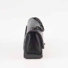 Chanel Mini Square Flap Chevron Black
