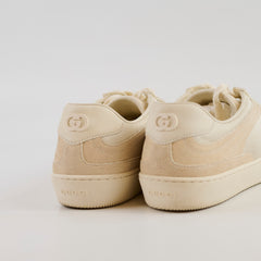 Gucci G75 Suede/Mesh Sneakers Beige Size 37.5