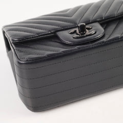 Chanel Mini Square Flap Chevron Black