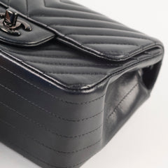Chanel Mini Square Flap Chevron Black