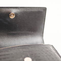 Saint Laurent Mini Sunset Black Crocodile Embossed Leather