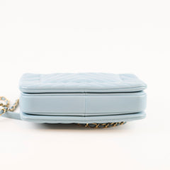 Chanel Medium Trendy CC Chevron Light Blue