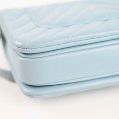 Chanel Medium Trendy CC Chevron Light Blue