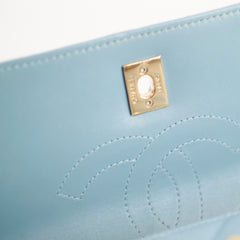 Chanel Medium Trendy CC Chevron Light Blue